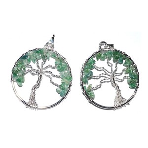 Purchase Green Aventurine <b>Tree</b> of Life Pendants | Green Aventurine <b>Tree</b> of Life Pendants Online - Product Image 1