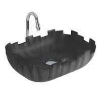 Lavabo de table en céramique marron 8003, 420x420x160mm, le moins cher des fournisseurs indiens, pour hôtels de luxe.
