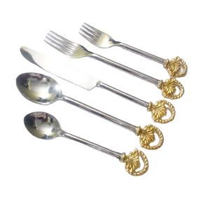 Handcrafted Gold Plated Designer Handle Stainless Steel Cutlery Serving Spoon Unique Kitchen & Home Gadgets Flatware Cutlery <b>Set</b> - Product Image 1