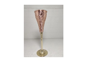 Verres à vin en métal trempé en cuivre avec logo personnalisé Type de gobelet à eau pour hôtel Verre gravé - Product Image 2