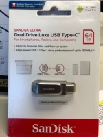 Unidad Flash USB OTG SanDisk Ultra Dual Luxe Tipo-C 3.1, 100% Original, SDDDC4-064G, Nuevo en Existencia, Material Metálico