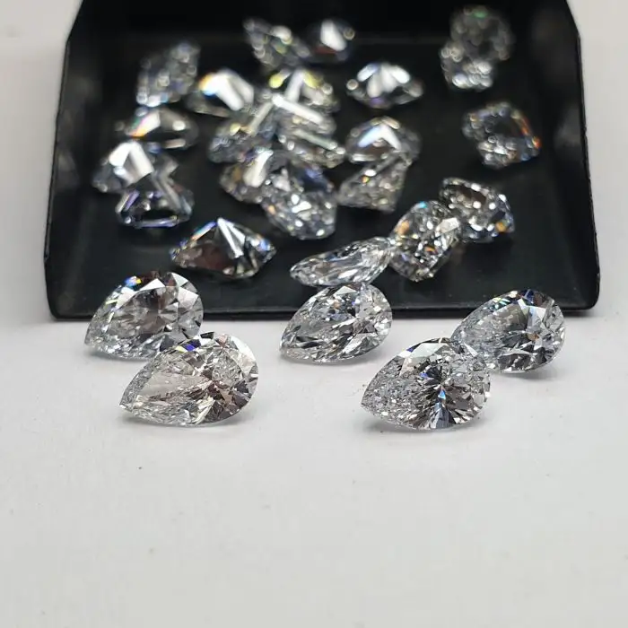Lab Grow Diamond 0.80 Hingga 0.89 Karat VVS Clarity Polished D E F Warna Mewah Bentuk Pear Cut Diamond Di Grosir