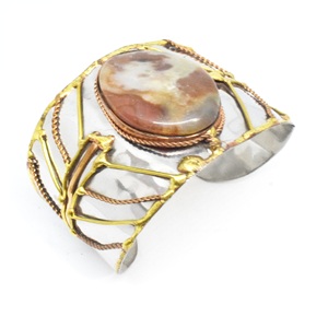 Novedad Otoño-Invierno 2024, Brazalete de Latón Oxidado Indiana, Joyería Geométrica, Brazalete de Latón, Oferta Black Friday - Product Image 1