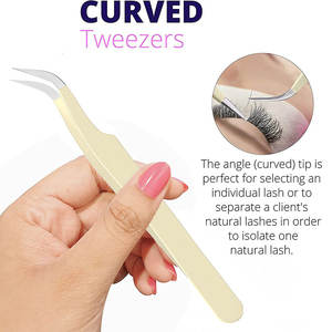 Fournisseur direct d'usine GEMSTONE ENTERPRISES GS-531 Kit de pinces à cils en acier inoxydable durable et réutilisable, logo personnalisé, fabriqué au Pakistan - Product Image 2