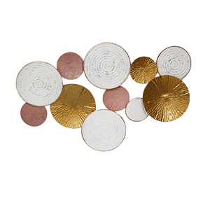 Décoration <span class=keywords><strong>murale</strong></span> <span class=keywords><strong>en</strong></span> métal pour la maison, salle de bain, art mural rond plaqué de luxe, décoration <span class=keywords><strong>murale</strong></span> <span class=keywords><strong>en</strong></span> métal pour la maison, décoration <span class=keywords><strong>murale</strong></span> <span class=keywords><strong>en</strong></span> métal pour le salon - Product Image 6
