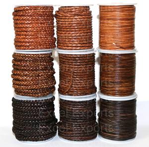 Premium <b>Braided</b> Leather Cords 3mm 4mm 5mm for Jewelry Making Woven Leather for Necklaces - Product Image 6
