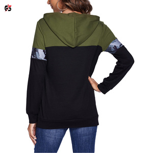 Sweat à capuche décontracté pour femmes, vêtements d'extérieur, mode Patchwork, manches longues, respirant, Logo personnalisé, bon marché, vente en gros, - Product Image 3