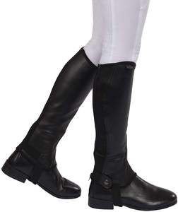 Half Chaps de cuero genuino Premium para hombres y mujeres Ropa ecuestre de estilo occidental de moda para montar a caballo - Product Image 1
