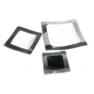 Bol en émail carré en aluminium coulé de haute qualité avec bordure polie Bol en émail fait à la main Table à manger Assiette de service en émail - Product Image 1