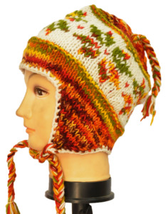 Gorros de lana con flecos y borlas, a la moda, HHWTH 0010 D - Product Image 1