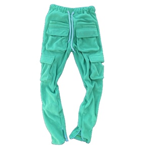 Pantalones de chándal hechos a medida para hombre, pantalón de chándal apilado con bolsillos - Product Image 1