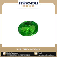 Pierre précieuse de tsavorite verte à taille ovale libre, pierre de grenat facettée certifiée pour la fabrication de colliers de luxe, fournitures lapidairees en gros directes