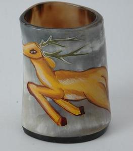 SHAN INDIA, jarra de cuerno de búfalo pulida, taza de cuerno para beber de cristal de estilo Animal para bebidas, artesanías naturales para cerveza, vino, hidromiel - Product Image 4