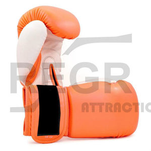 Guantes de boxeo de cuero PU para entrenamiento, a la moda, para artes marciales, negro y rojo, OEM Logo, Material de Color tailandés, para adultos y personas - Product Image 4