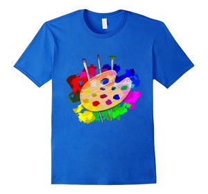 เสื้อยืดคอกลมแขนสั้นพิมพ์ลายสีน้ำเงินสไตล์ลำลองสำหรับเด็ก ผ้าถักนิตติ้งผ้าฝ้าย 100% ความยาวสั้นจากบังกลาเทศ - Product Image 1