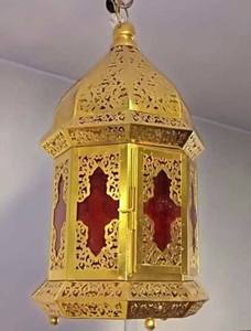 Linterna marroquí hecha a mano soporte de luz de té decoración del hogar de Metal de hierro para uso de velas - Product Image 3