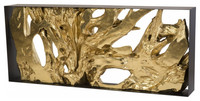 Table console d'entrée en bois de sonokeling, teck et racine de bois, naturelle, exotique, massif, coupée en tranches, de haute qualité, personnalisable pour hôtel et cuisine