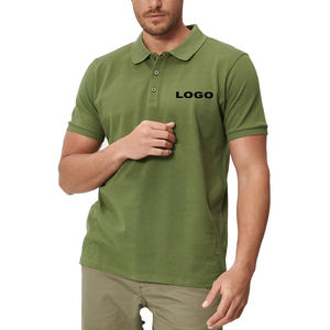 Polos de Golf personnalisés en coton avec Logo brodé, chaussures unies, vente en gros, - Product Image 1