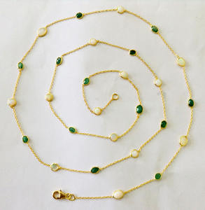 Collier en argent Sterling 925 plaqué or fait à la main, quantité minimale de commande, cadeau en gros pour elle - Product Image 3