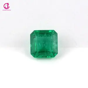 100% 天然赞比亚翡翠宝石高品质绿色八角形切割宽松宝石来自印度珠宝批发商