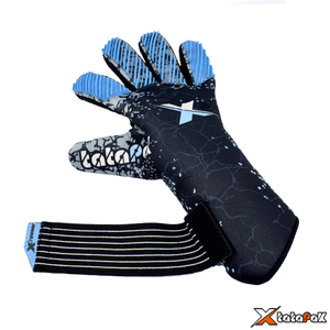 Gants de gardien de but en cuir professionnels de haute qualité de Direct Factory en caoutchouc antidérapant et personnalisé pour gardien de but de football - Product Image 4
