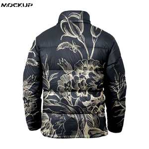 Veste matelassée légère pour hommes, avec logo personnalisable, imprimée, multicolore, sublimation, col montant, vente en gros, nouveau design bon marché - Product Image 3