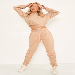 Luxury Street Wear Women Winter Fashion Girl Silk Sweat Suit and Tracksuit for <b>Running</b> and Jogging Style 2025 OEM & ODM - Product Image 3