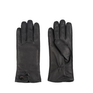 Custom Fashion Ladies Short Leather <b>Touch</b> <b>Screen</b> <b>Gloves</b> White Crystal Casual Comfortable Striped Wrist-Length Needle Detection - Product Image 1