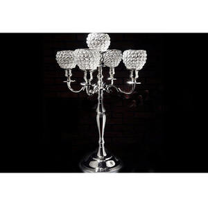Wedding Crystal Candlabra Wedding Silver Table Centerpiece <b>Gold</b> Centerpiece - Product Image 1