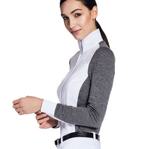 Camisas ecuestres con estilo para mujer, tops de manga larga para eventos de equitación funcionales, prendas de secado rápido, capas base y tops de espectáculo - Product Image 2