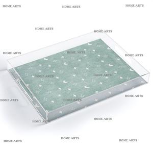 Plateau de service rectangulaire en acrylique, dernier design, qualité supérieure, pour thé, café, hôtel et usage domestique. - Product Image 3