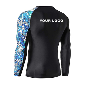 Venta al por mayor personalizado impreso de manga larga MMA Rash Guard compresión Fitness ropa - Product Image 3