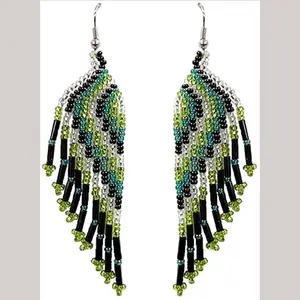 Boucles d'oreilles Chandelier en perles de graines de verre pour filles, Design tendance, 90 Design, lustre, pour costume, à la mode, meilleur prix - Product Image 1