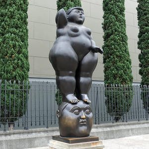 Famosa Estatua de Bronce, Escultura de Mujer Regordeta, Mujer Gorda con la Cabeza - Product Image 4