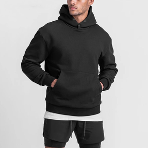 Venta al por mayor OEM de alta calidad sudadera de gran tamaño 100% algodón logotipo personalizado bordado unisex Sudadera con capucha para los hombres - Product Image 3