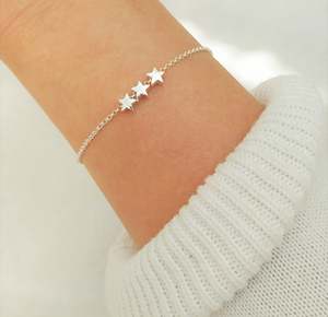 Pulsera de Plata de Ley Hecha a Mano, Felicidad - Product Image 1