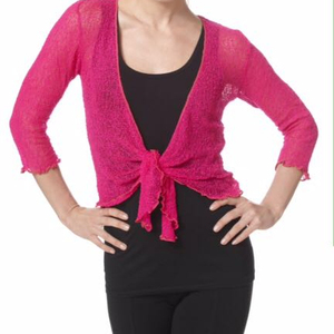 Oferta a Precio de Mayoreo: Bolero Corto Tipo Poncho de Punto Holgado Estilo Bali IKAT, Ideal para Fiestas y Bodas, con Botones - Product Image 6