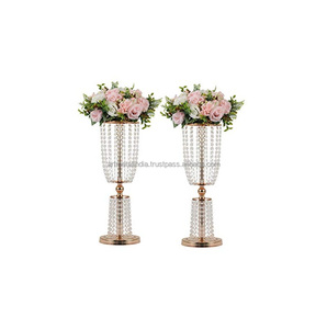 Florero de Metal chapado en oro para decoración del hogar y de la boda, maceta de Metal para flores, precio al por mayor - Product Image 2