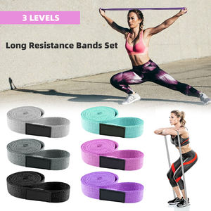 Conjunto de bandas de resistencia para ejercicio en el gimnasio, conjunto de bandas largas de algodón con logotipo personalizado - Product Image 2