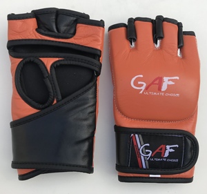 GAF profesional PU cuero medio dedo guantes de boxeo logotipo personalizado MMA guantes de lucha para hombres mujeres tallas 8oz 12oz para Sanda - Product Image 5