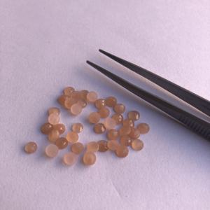 6mm Natural melocotón piedra lunar redondo Rosa corte suelto cabujón calibrado precio de fábrica al por mayor de fabricantes proveedores en línea - Product Image 2