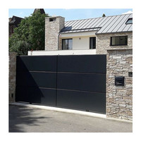 Portail et clôture automatiques de style européen orné, en aluminium galvanisé, pour villa résidentielle, style coulissant