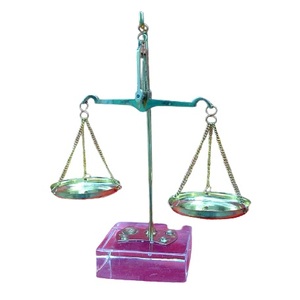 Balanza de Latón con Base de Madera, Balanza de Control Antigua Hecha a Mano, Mini Balanza para Niños - Product Image 6