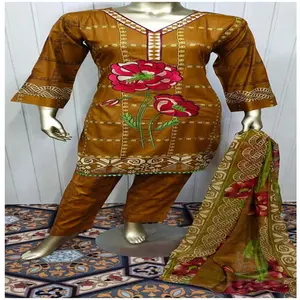 Readymade Shalwar Kameez/dames Designer Readymade Costumes de pelouse pour robe d'été vêtements pour femmes Costumes de pelouse readymade brodés