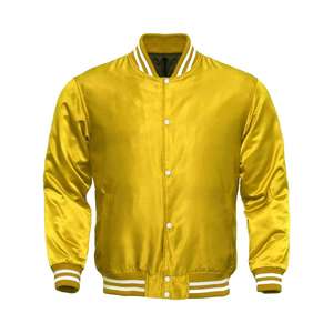 Varsity Letterman Bomber Retro Vintage Baseball Satin <b>Jacket</b> - Product Image 4