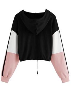 Latest Ladies Crop Top Hoodie <b>Women</b> Graphic Hoodie Pullovers Fitness Sweatshirt Hoodies Wholesale - Product Image 2