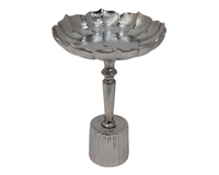 Cuencos de Metal hechos a mano para servir frutas, cuencos de aluminio y plata, diseño de cáliz antiguo, decorativo, de lujo, tazón de vieiras grande para flor de boda