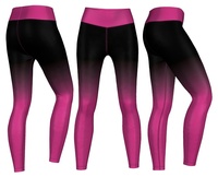 Pantalones de Yoga para Mujer, Antibacterianos, de Secado Rápido, Transpirables, Colores y Logotipo Personalizados, Poliéster y Elastano, Impresión Sublimada