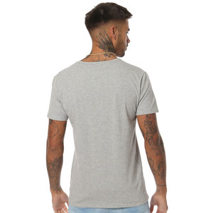 Camiseta de jersey con algodón orgánico Camiseta básica ajustada gris Camiseta Premium CVC Crew Camisetas - Product Image 2