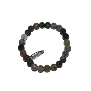 Ágata de musgo pulseras con encanto - Product Image 1